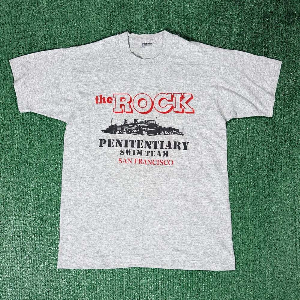 Vintage The Rock Penitentiary Swim Team San Francisco T-Shirt Medium